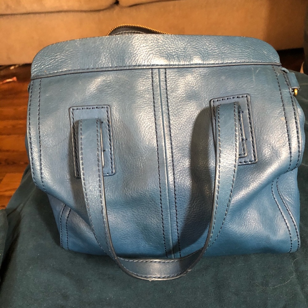 Fossil leather satchel/shoulder bag